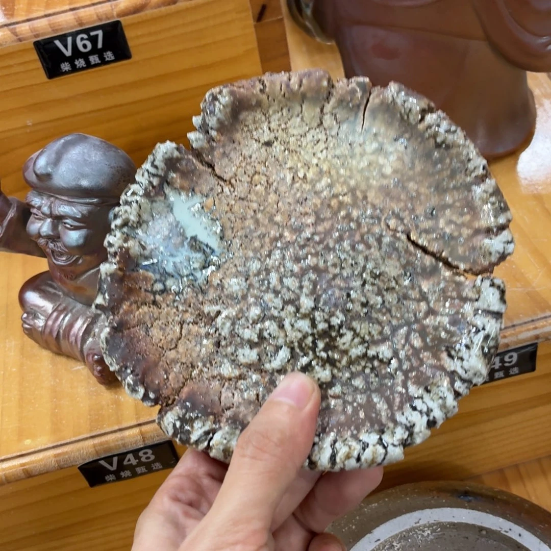 陶园柴烧，精品高货V49裂纹