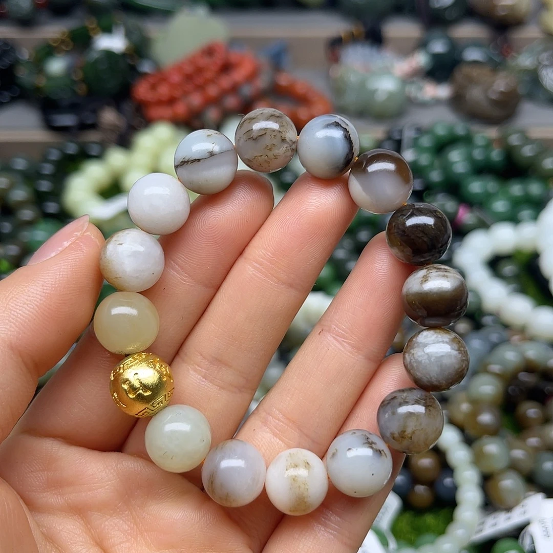 和田玉未镶嵌手链