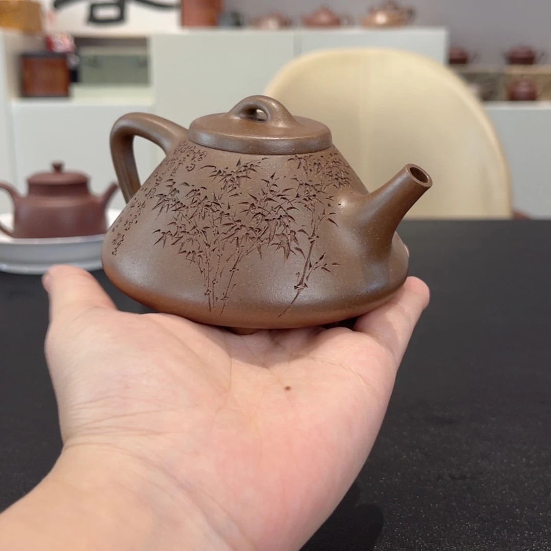 —***.紫砂茶壶子冶石瓢全手工