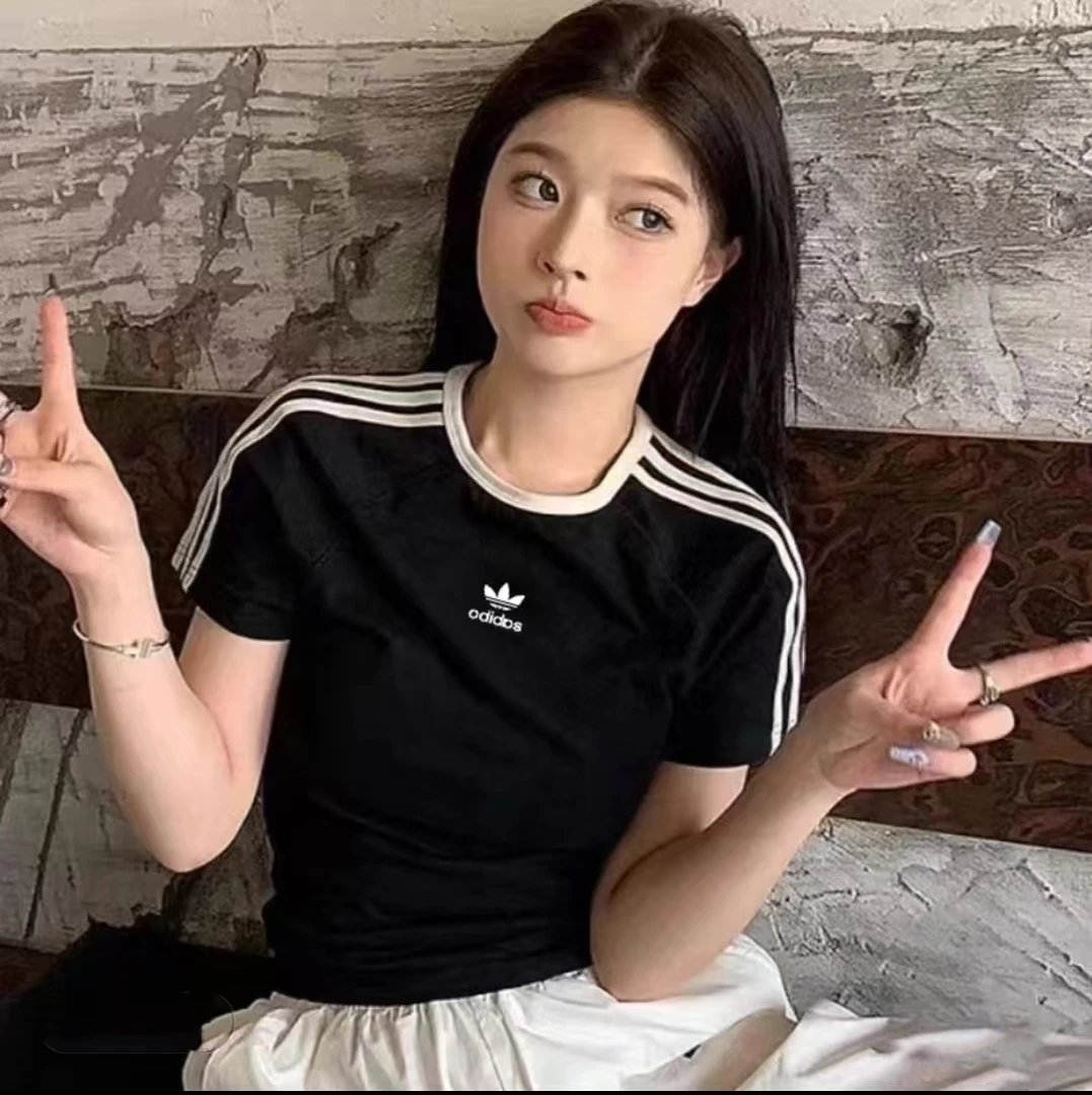 【商场撤柜】Jennie同款女子修身圆领短袖T恤