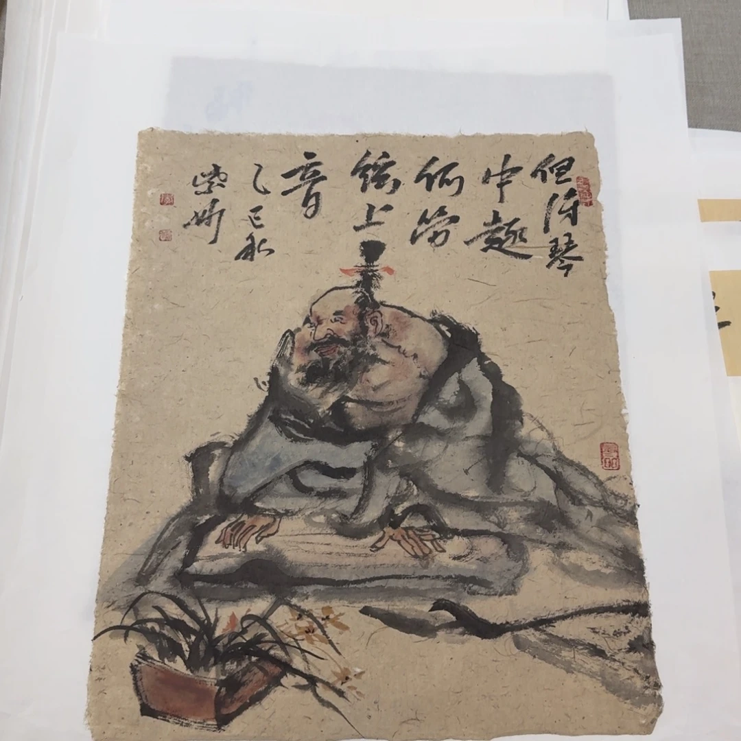 书法抚琴图66666666