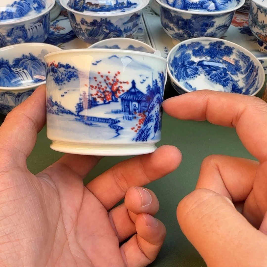 陶纯手工纯手绘茶具石头372