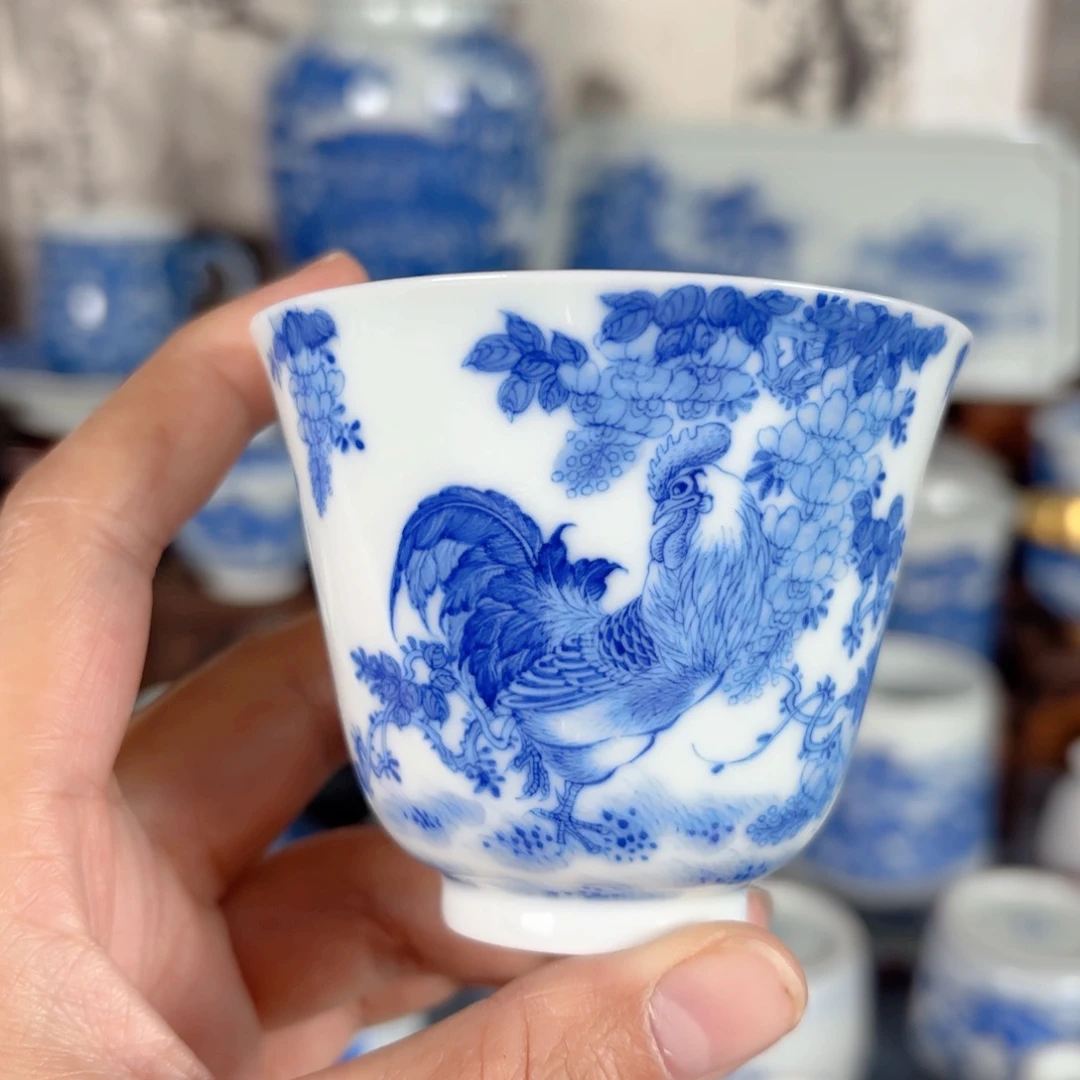 青花瓷器手绘作品