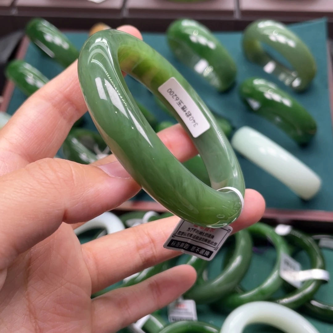 和田玉（碧玉）未镶嵌手镯5859