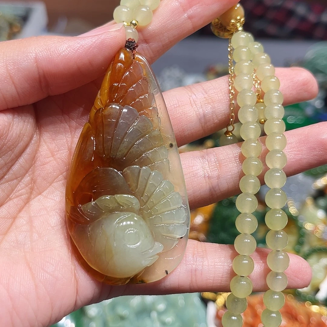 未镶嵌岫玉毛衣链