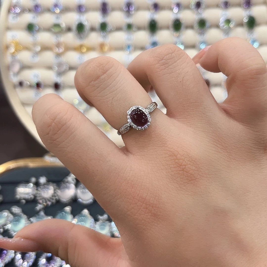 紫晶银S925镶嵌戒指