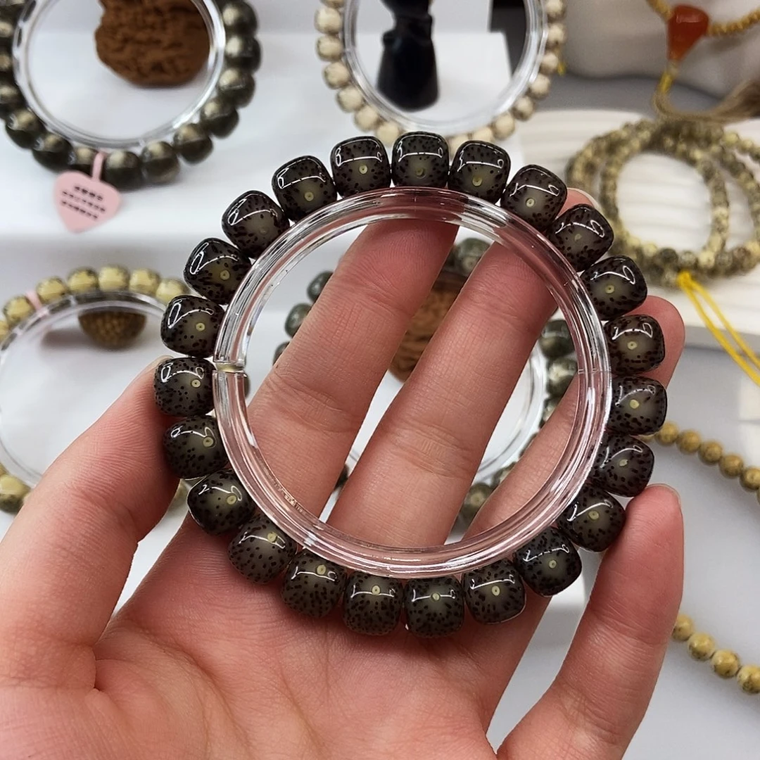 手串星月菩提卡10黑冰高透小细星m