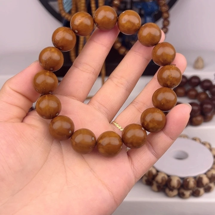 紫金鼠手串精品14.8尺半实心光珠