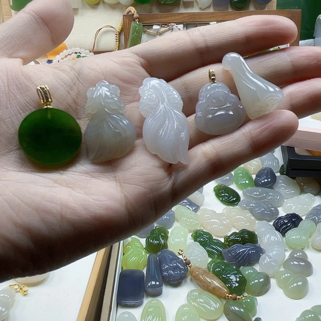 和田玉未镶嵌吊坠(不含链)多样性发2