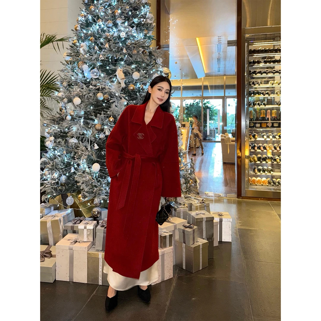 周淼ZHOUMIAO【冬宴大衣】宽松双面呢大衣气质毛呢外套女ZM25D6420S