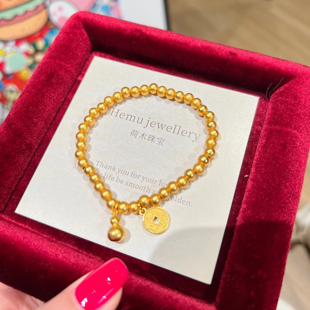 合金手链 HEMU古法铜钱葫芦 招米手链