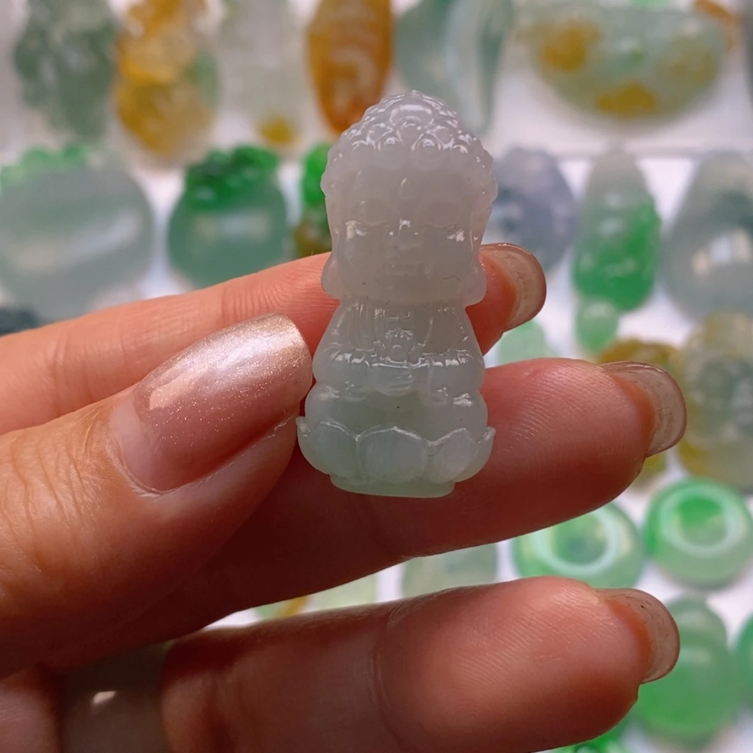 定制翡翠未镶嵌宝宝佛