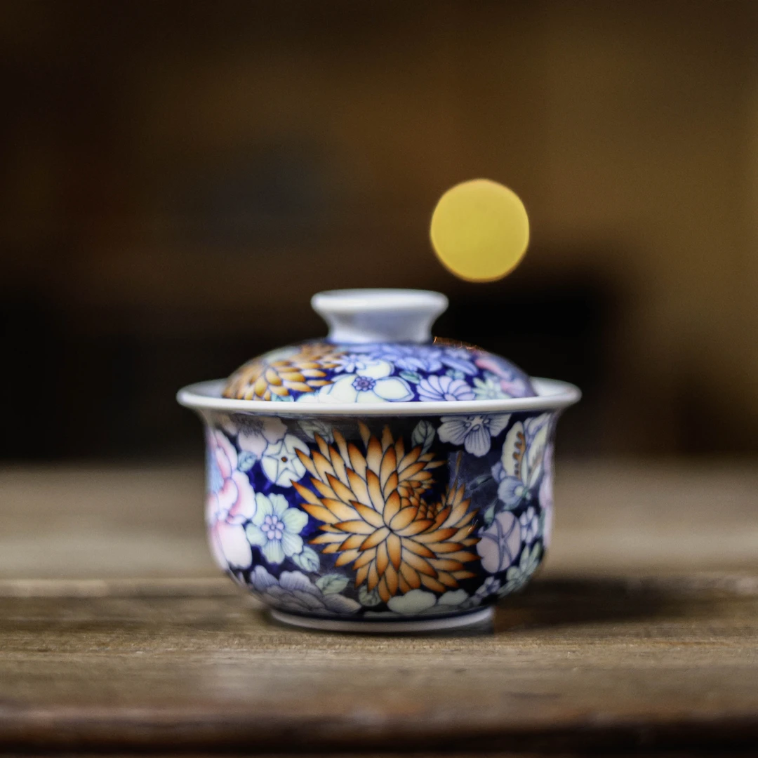 【悦生活】繁花-卓君-盖碗-130ml（卓君S0195）