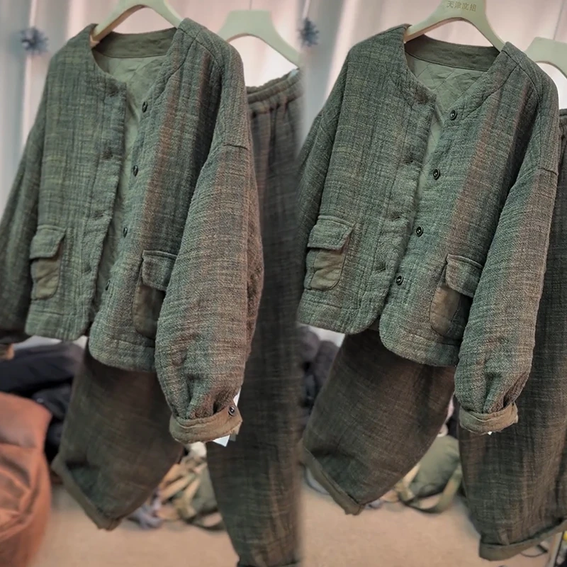 2025秋季新款时尚显瘦气质网红高档套装女高级百搭宽松大码两件套