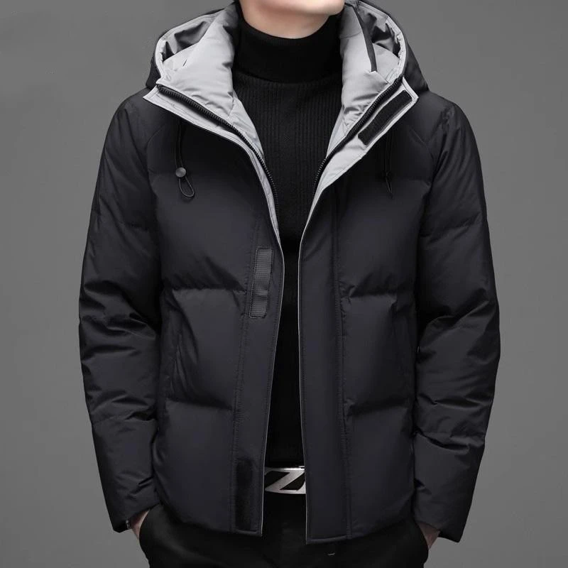 Louis Fordea/路易弗狄羽绒服男款冬季短款连帽加厚防寒保暖外套