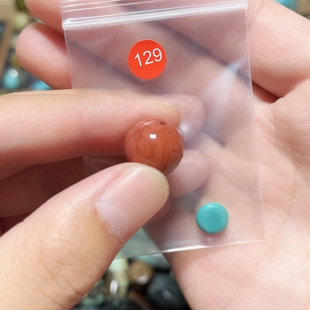 A****玛瑙/玉髓未镶嵌圆珠桶珠老型手串！！