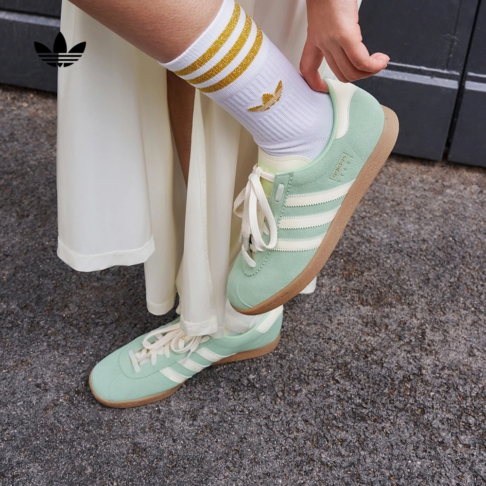 阿迪达斯三叶草「T头鞋」STADT经典时尚薄底运动板鞋男女 JR9550