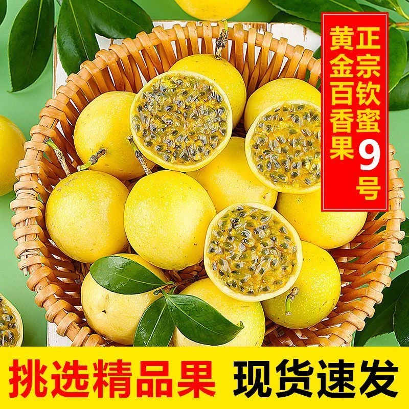 黄金百香果新鲜采摘孕妇水果香甜多汁海南钦蜜9号（送2个开果器）