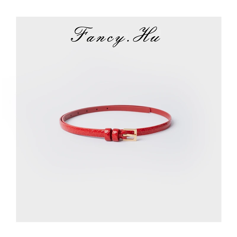 【Fancy.Hu】细款简约针扣百搭女士牛仔裤装饰腰带FG2608129