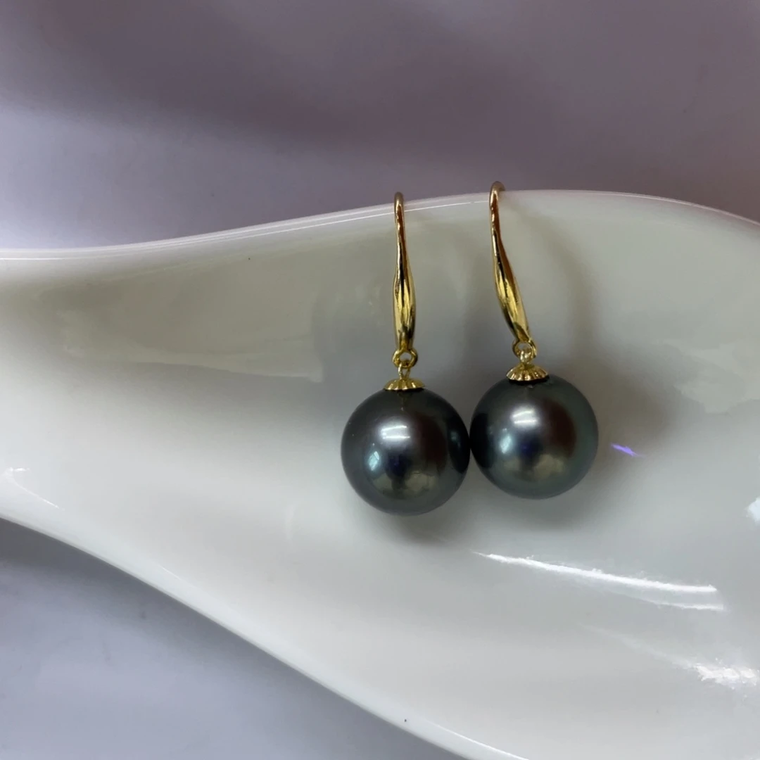 海水珍珠18K金镶嵌耳饰