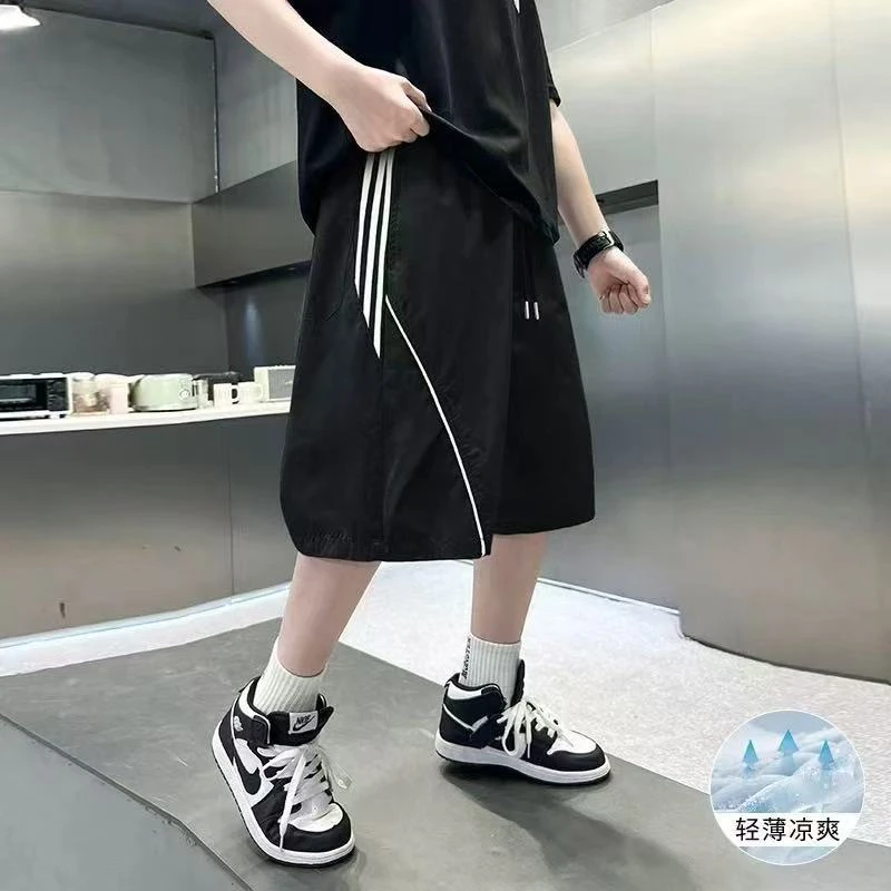 童装夏季男童裤子2025新款男童薄款休闲裤中大童五分裤速干百搭潮