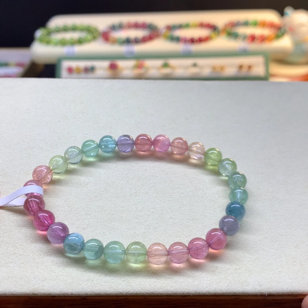 未镶嵌手串碧玺猫眼6.8mm
