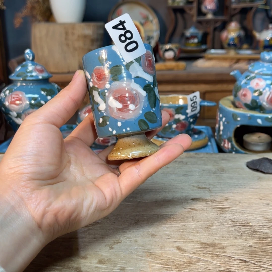 橙****壶素浅陶瓷手工手绘