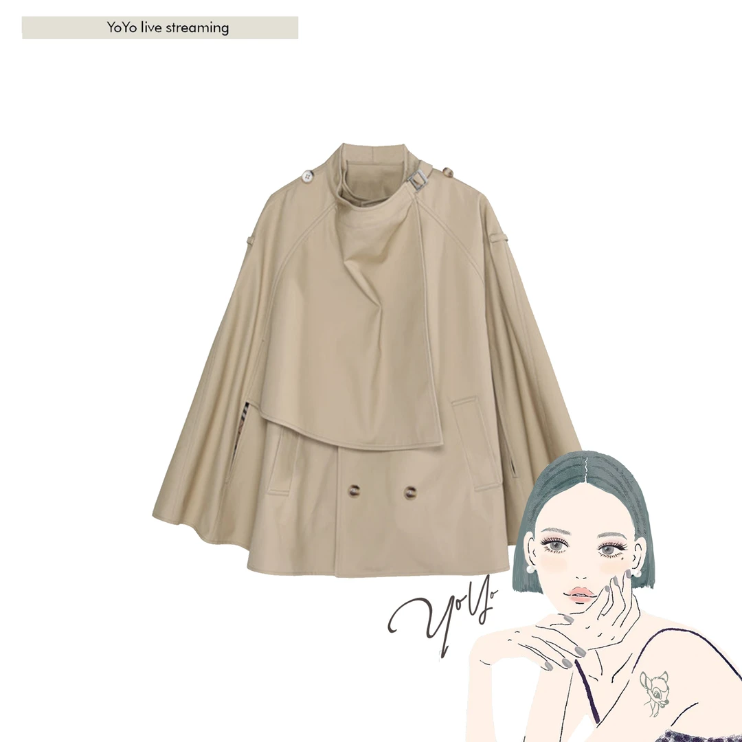 9月09日10:00新品 FORNI 女巫斗篷风衣 高密100匹马棉斗篷短风衣