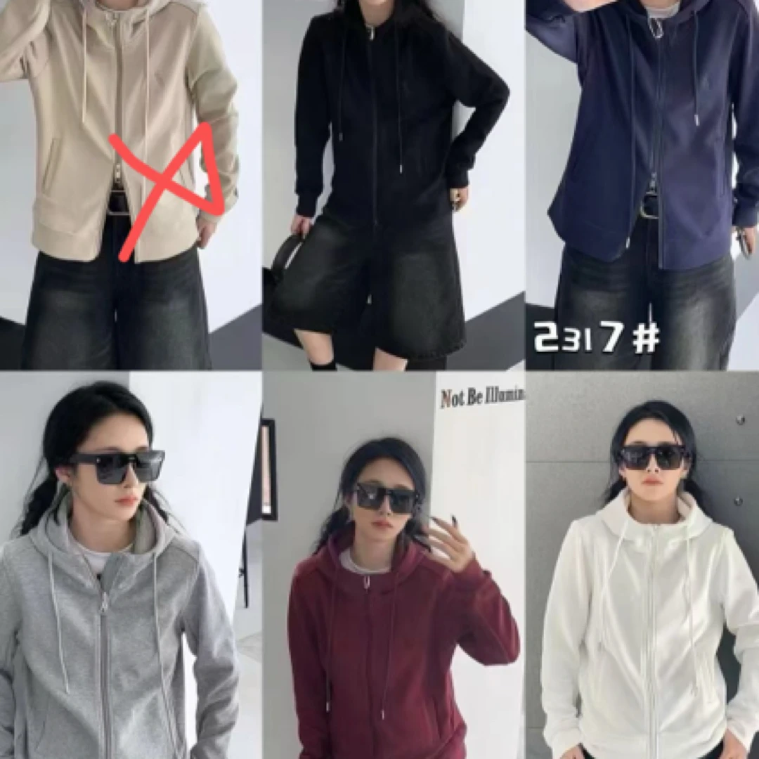 拉链长袖女士连帽休闲百搭款常规卫衣开衫 外套