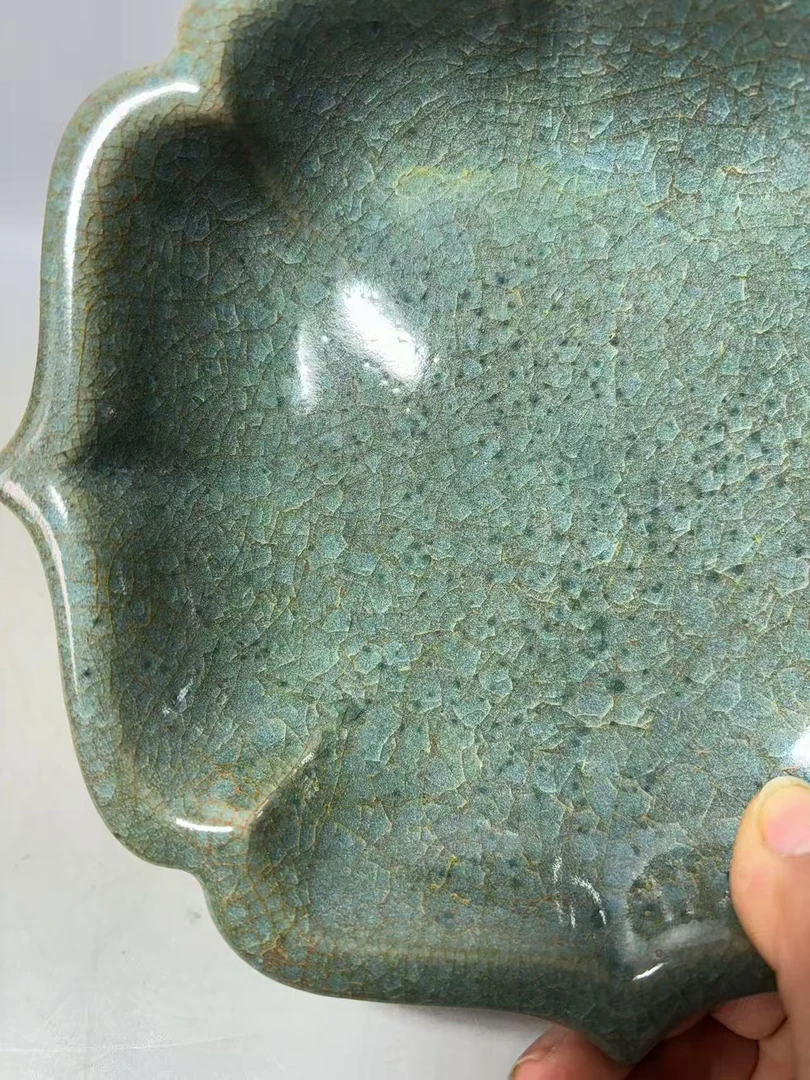 手工制作创意陶瓷摆件纯手工仿古复古大号汝瓷摆件瓷器异形