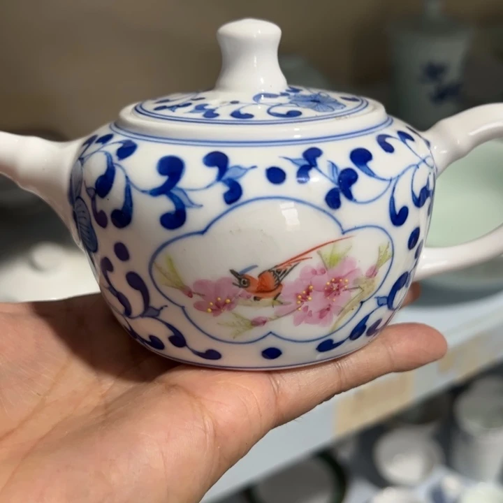 手绘正价茶壶红叶