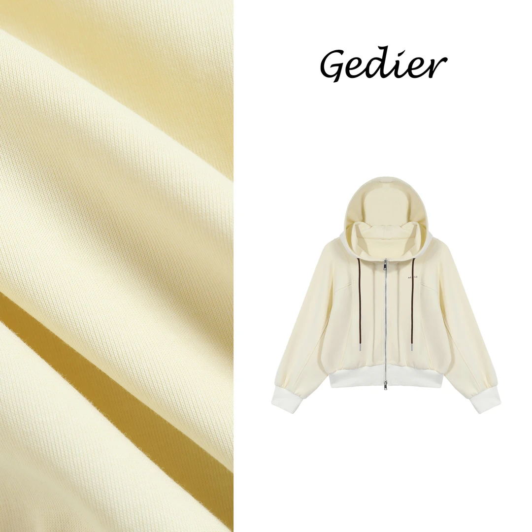 【歌蒂尔Gedier】女士春季奶黄运动休闲外套 WG510106Y