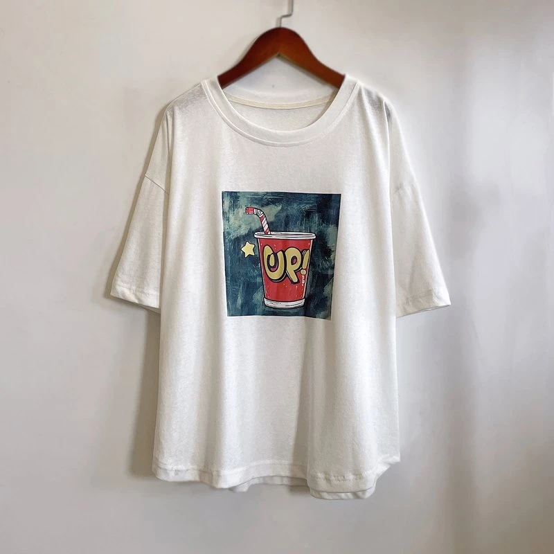 年轻中年妈妈装夏季简约遮肉休闲冰凉棉短袖T恤2025新款YX105742