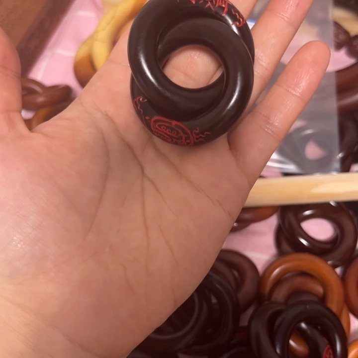 枣木?****?内径25手工玉化乾坤圈