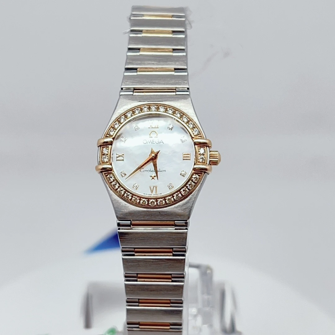 99新 Omega/欧米茄 星座石英22.5mm原钻/公价86999/jm3457