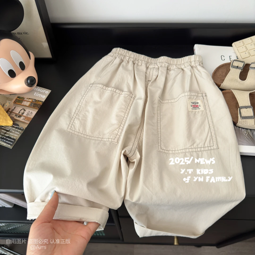 儿童夏款薄款纯棉长裤百搭夏装透气吸汗裤子男女宝百搭热天裤子