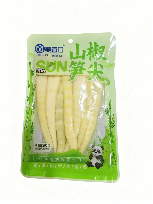 美宜口山椒泡椒笋尖开袋即食批发零售包邮休闲小食品解馋追剧脆笋