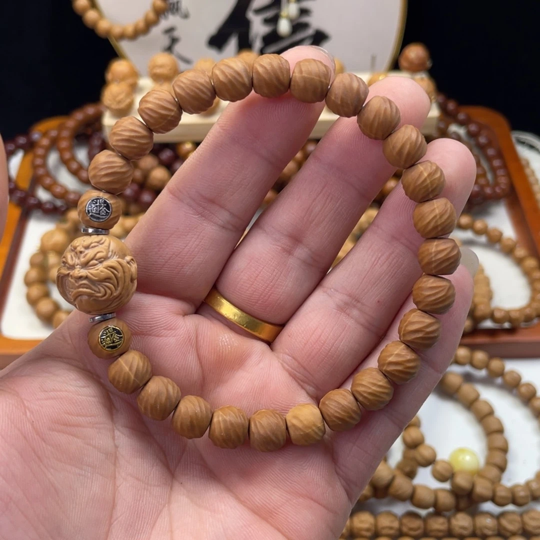 猴头核桃手串全品手工云锦镶嵌搭配款