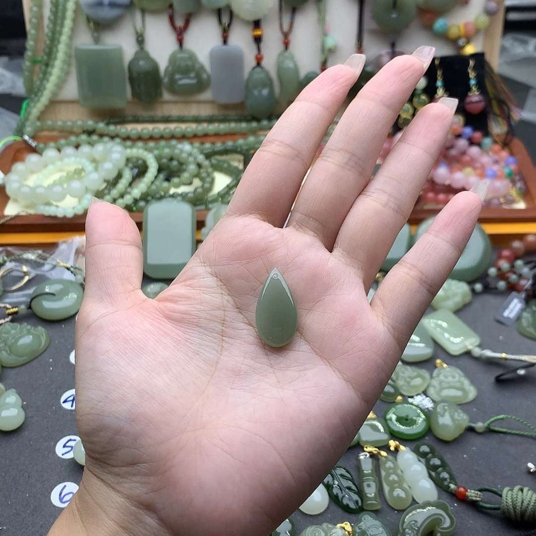 吊坠(不含链)银S925镶嵌和田玉