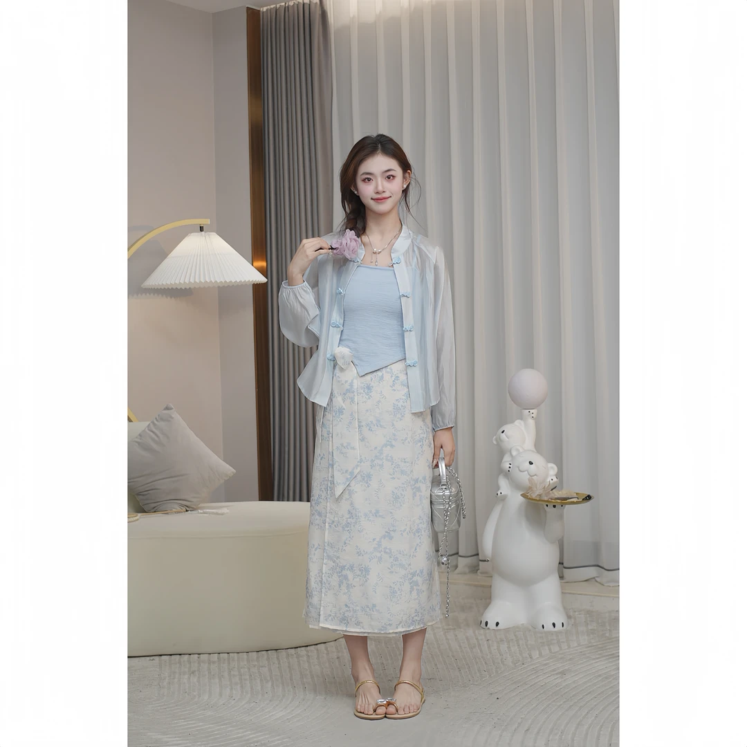 【樱桃小个子】夏季新款新中式气质中国风设计感开衫女ZR-S74221