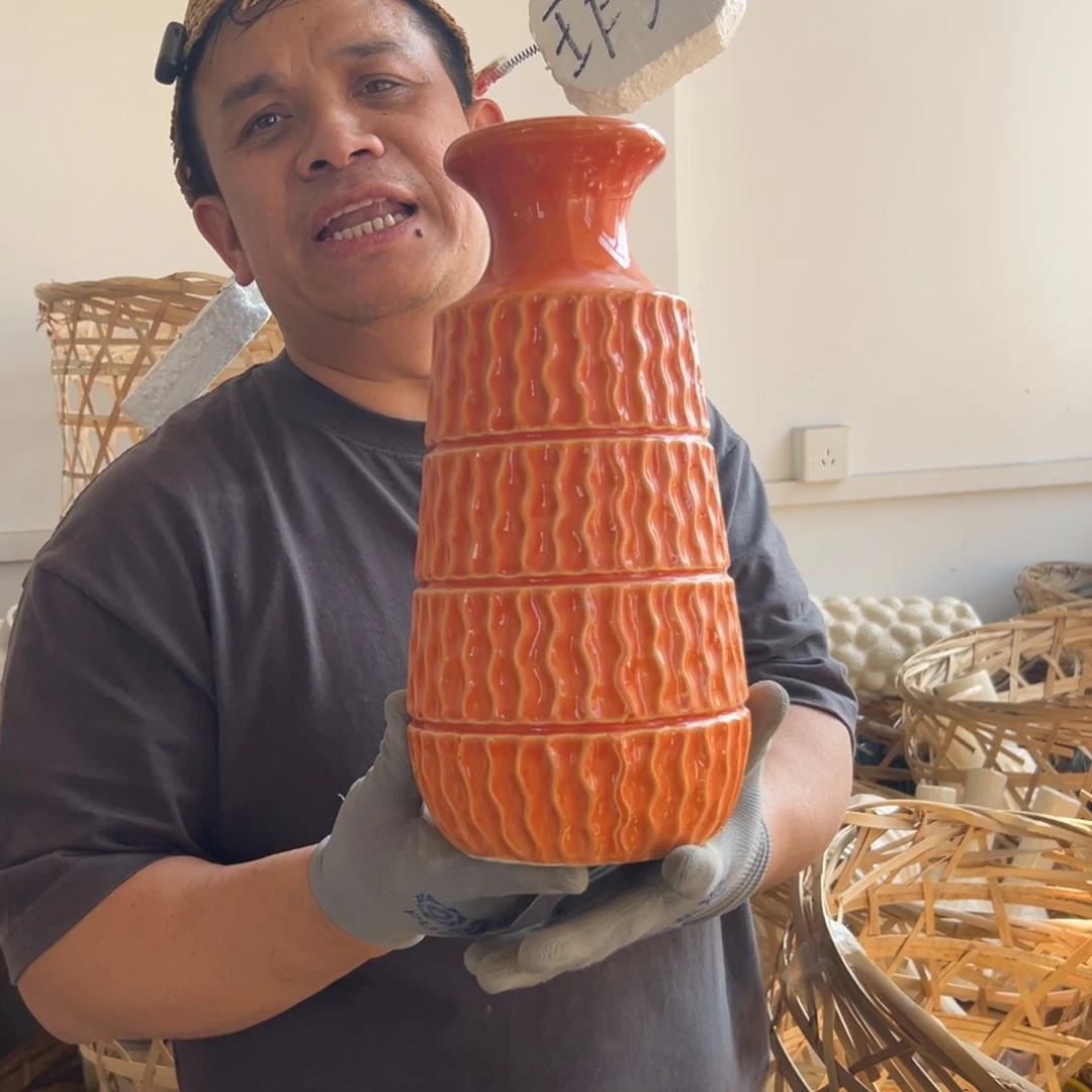 摆件141 号高中低温陶瓷工艺瓶（部分微瑕）