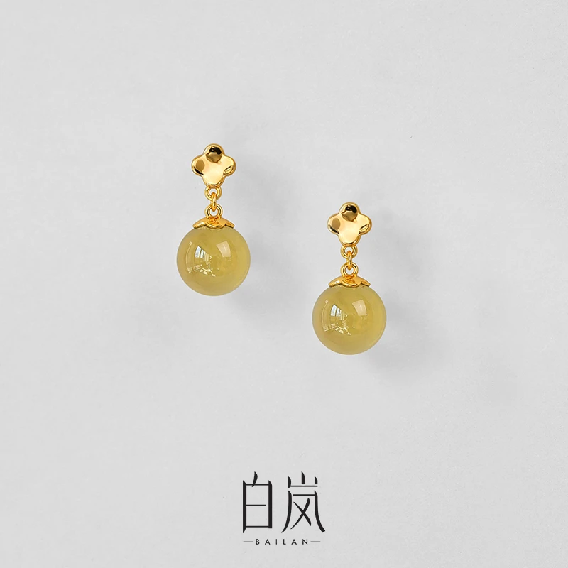 海棠水晶耳钉【4月新品】新中式珠宝轻奢小众彩色宝石耳饰ED4591