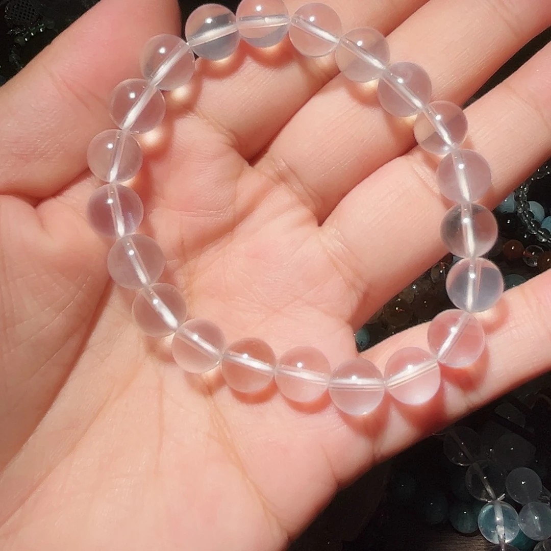 水晶手链未镶嵌奶白晶9毫米