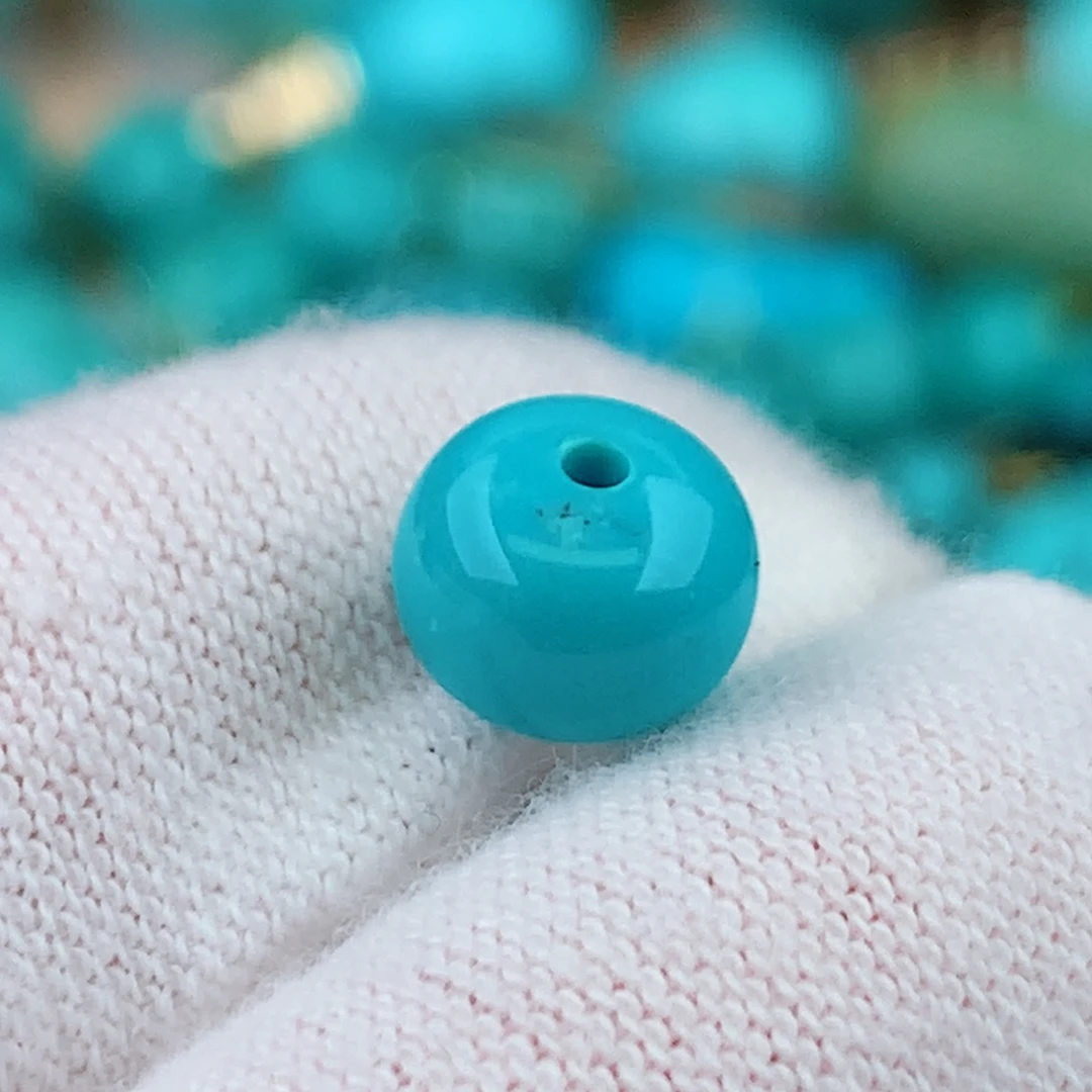 未镶嵌绿松石珠宝奇石7.7mm