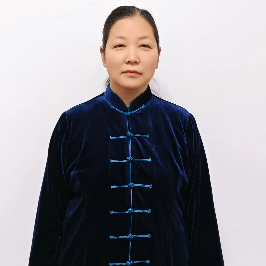 孔雀蓝高档韩国绒太极服