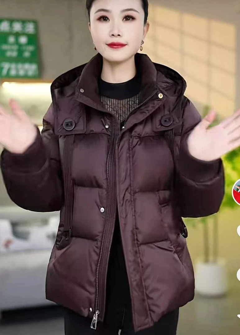 24年冬季新款中长款羽绒服休闲韩版时尚百搭显瘦保暖女士羽绒服