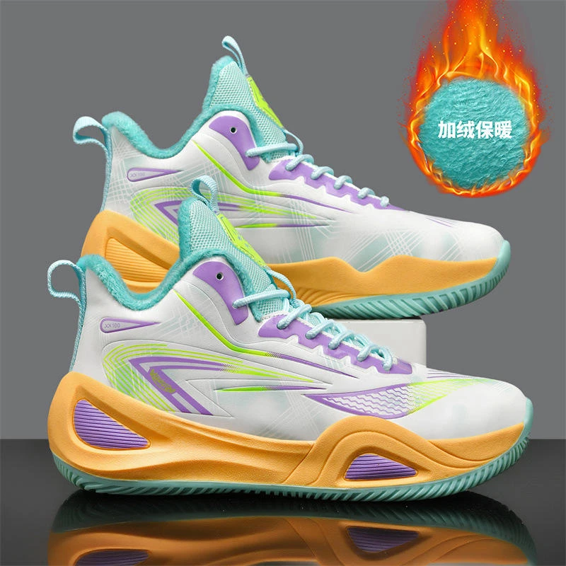 新款篮球鞋男鞋加绒保暖球鞋专业鞋子实战水泥地耐磨男款运动鞋男