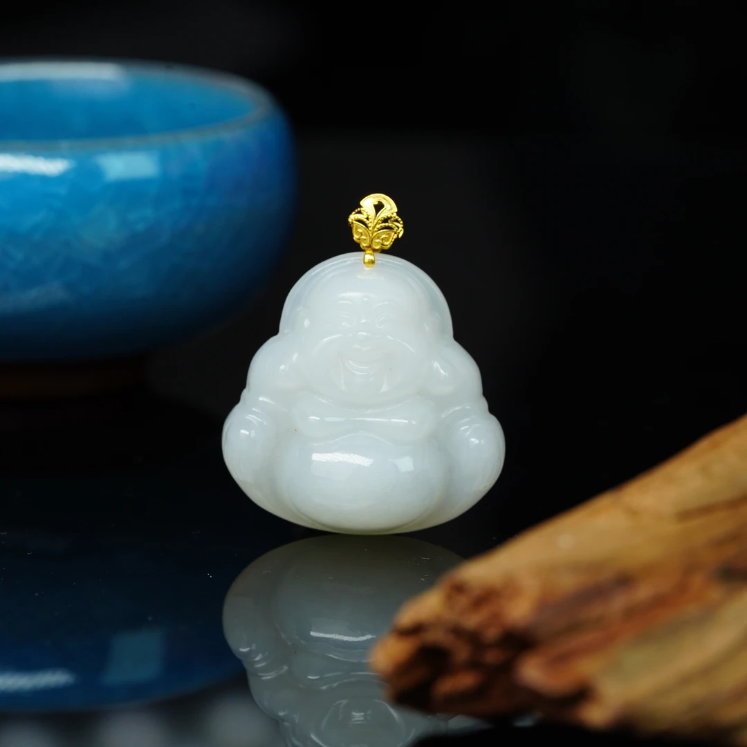 【小北好物】18K金和田玉吊坠约29*29mm【多样性发一件】-17QH220X269