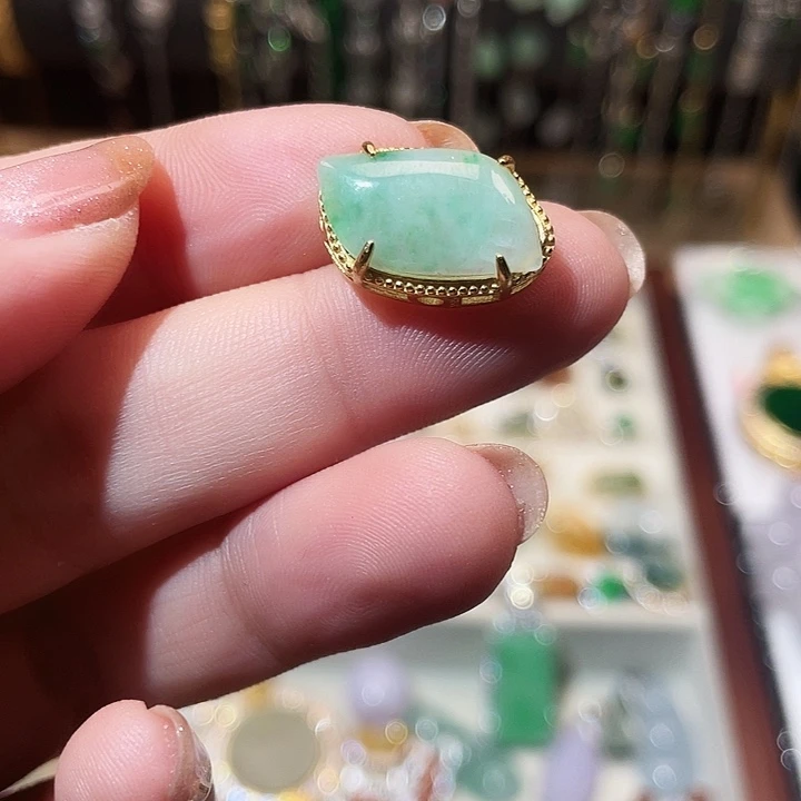 翡翠银S925镶嵌颈饰