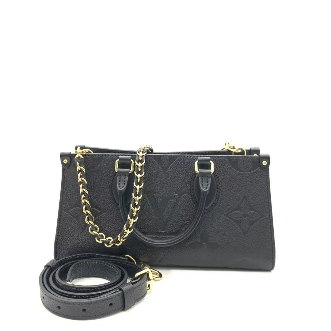99新 LouisVuitton/路易威登 【安则专属】黑色横版onthego托特包